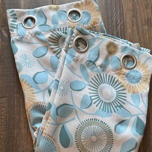 Floral Grommet Blackout Curtains